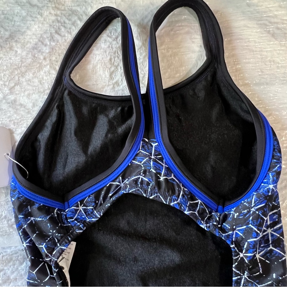 Dolfin women multi color competitive one piece swimwear recycled nylon Sz 28 - Picture 7 of 14